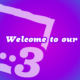Purple and blue gradient background with 3 Dots logo that says "Welcome to our blog!"